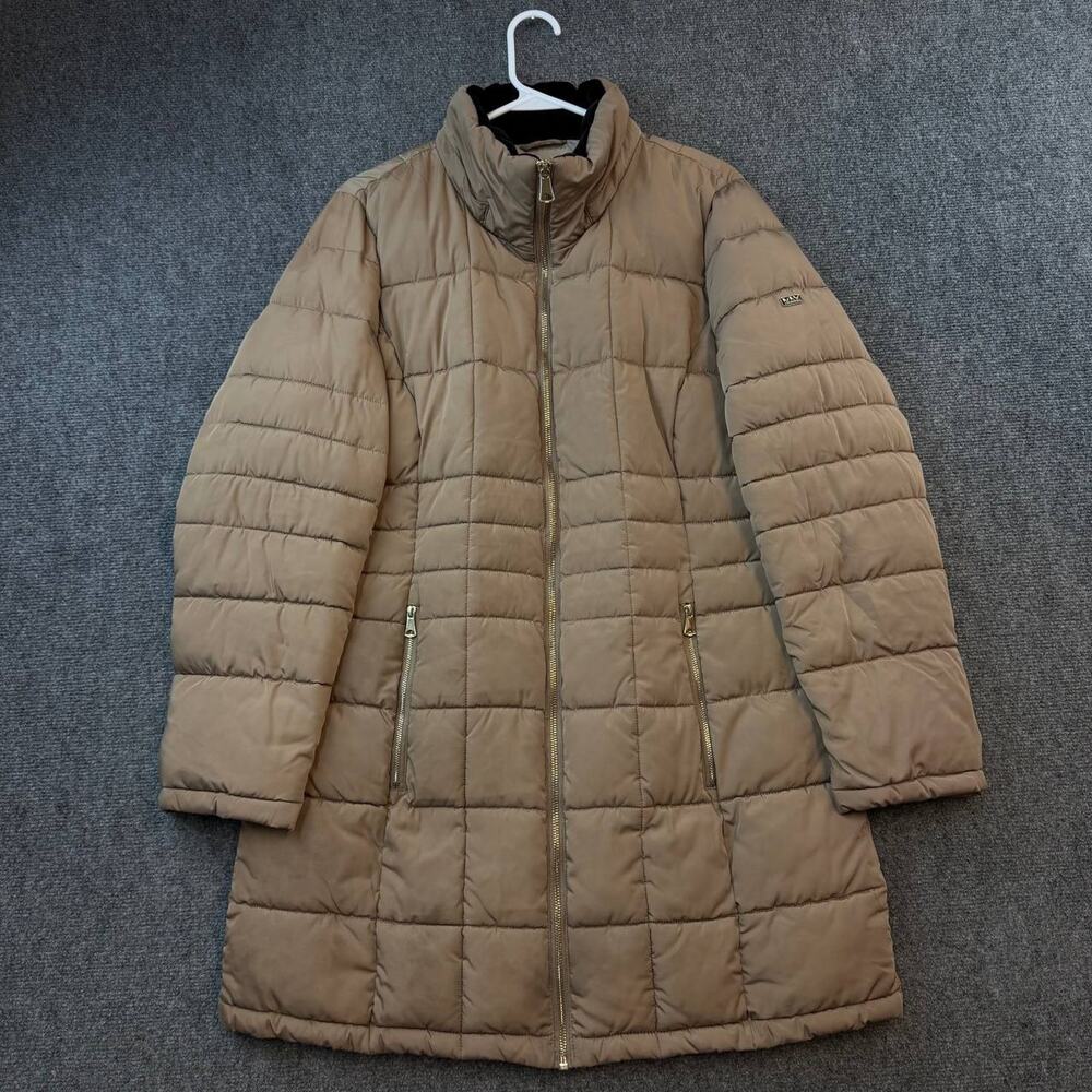 Marc New York Andrew Marc Womens Puffer Coat Brown L Water Resistant